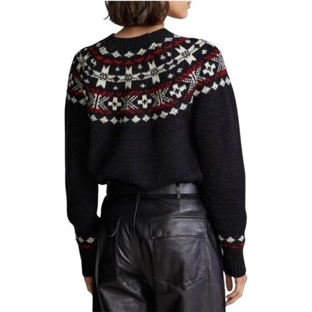 Polo Ralph‎ Lauren Large Fair Isle Wool Alpaca Sweater Black Multi S MSRP 498 NW - Picture 4 of 16